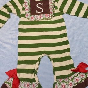 RicRac Ruffles Long Sleeve Romper